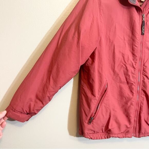 L.L.Bean Womens Collared Long Sleeve Full Zip Fleece Lining Jacket Red Medium - Picture 13 of 16